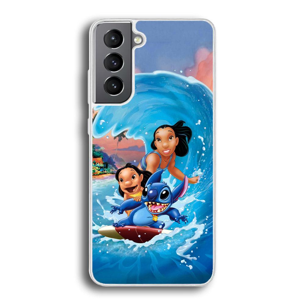 Stitch Great Wave from The Sea Samsung Galaxy S21 Plus Case-Oxvistore