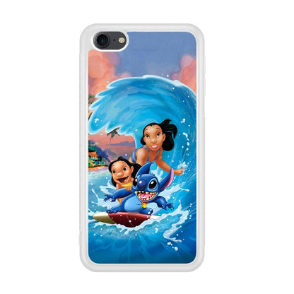 Stitch Great Wave from The Sea iPod Touch 6 Case-Oxvistore