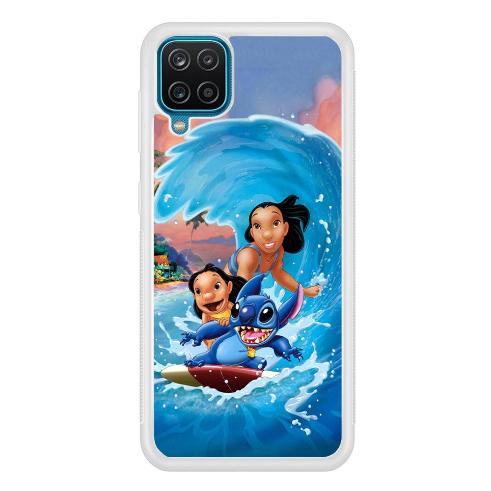 Stitch Great Wave from The Sea Samsung Galaxy A12 Case-Oxvistore