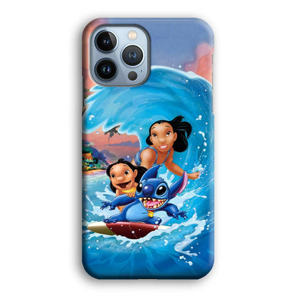 Stitch Great Wave from The Sea iPhone 15 Pro Max Case-Oxvistore