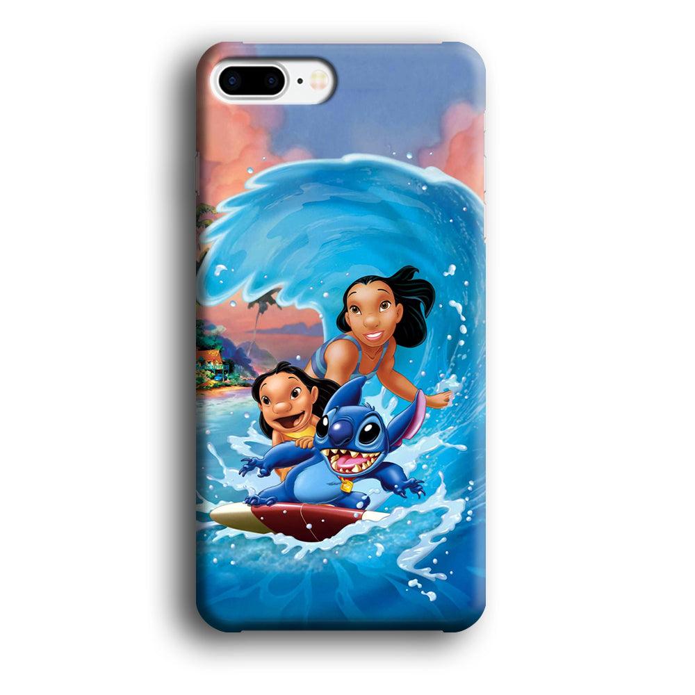 Stitch Great Wave from The Sea iPhone 8 Plus Case-Oxvistore