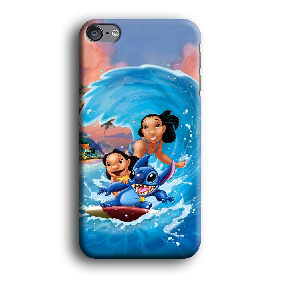 Stitch Great Wave from The Sea iPod Touch 6 Case-Oxvistore