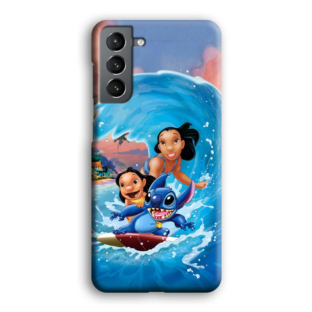 Stitch Great Wave from The Sea Samsung Galaxy S21 Plus Case-Oxvistore