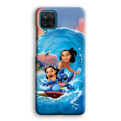 Stitch Great Wave from The Sea Samsung Galaxy A12 Case-Oxvistore