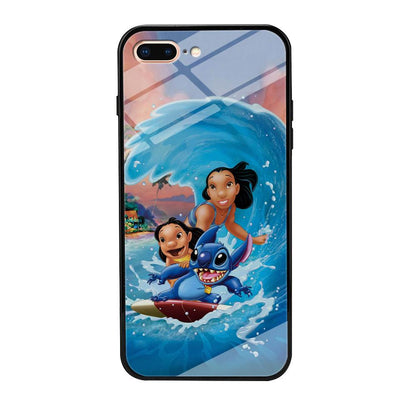 Stitch Great Wave from The Sea iPhone 8 Plus Case-Oxvistore