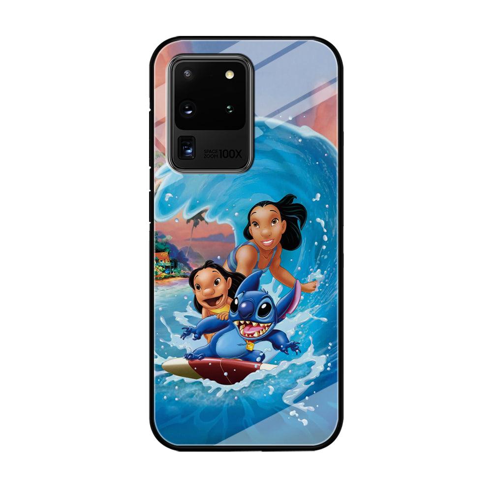 Stitch Great Wave from The Sea Samsung Galaxy S20 Ultra Case-Oxvistore