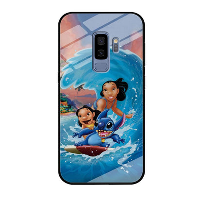 Stitch Great Wave from The Sea Samsung Galaxy S9 Plus Case-Oxvistore