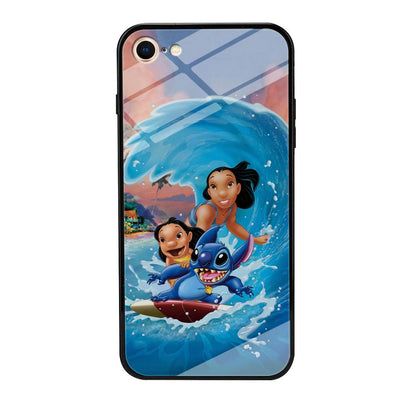 Stitch Great Wave from The Sea iPhone 8 Case-Oxvistore