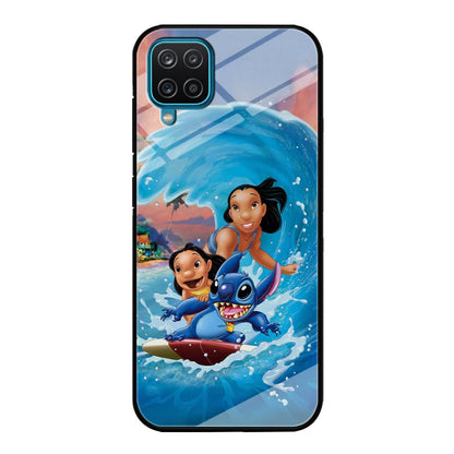 Stitch Great Wave from The Sea Samsung Galaxy A12 Case-Oxvistore