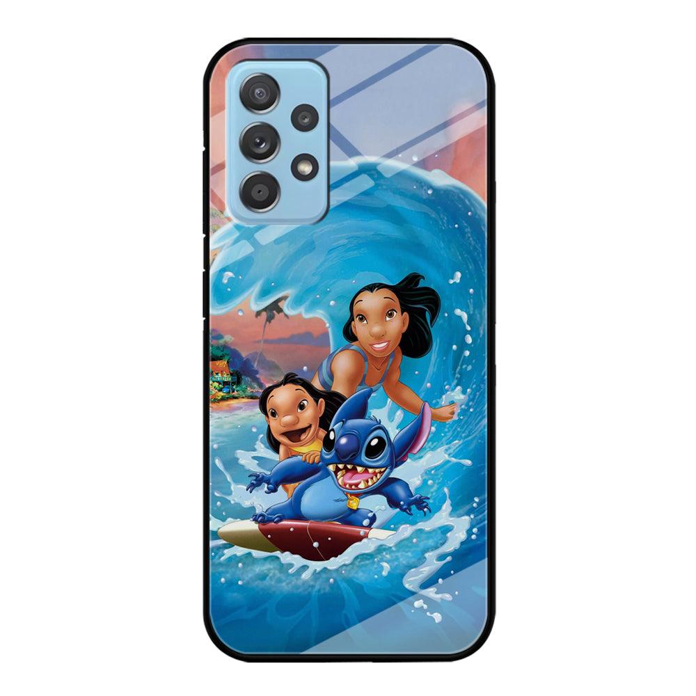 Stitch Great Wave from The Sea Samsung Galaxy A52 Case-Oxvistore