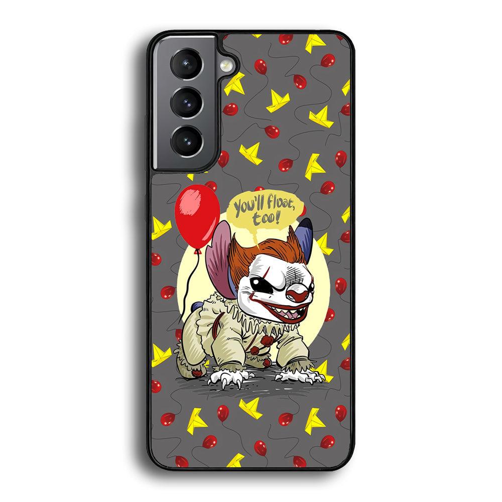 Stitch Pennywise Form Cover Samsung Galaxy S24 Case-Rubber Black (2D Case)-Oxvistore