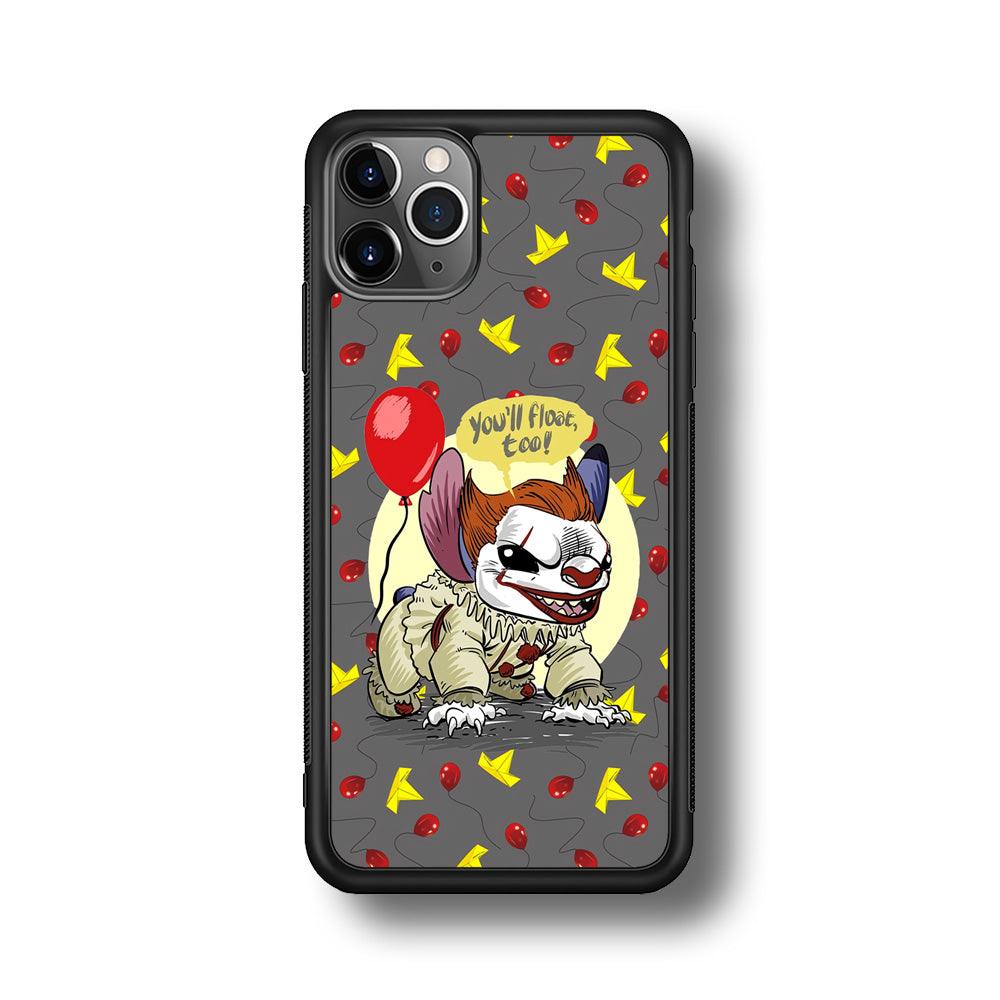 Stitch Pennywise Form Cover iPhone 11 Pro Max Case-Rubber Black (2D Case)-Oxvistore