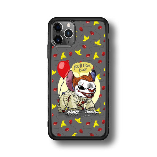 Stitch Pennywise Form Cover iPhone 11 Pro Max Case-Rubber Black (2D Case)-Oxvistore