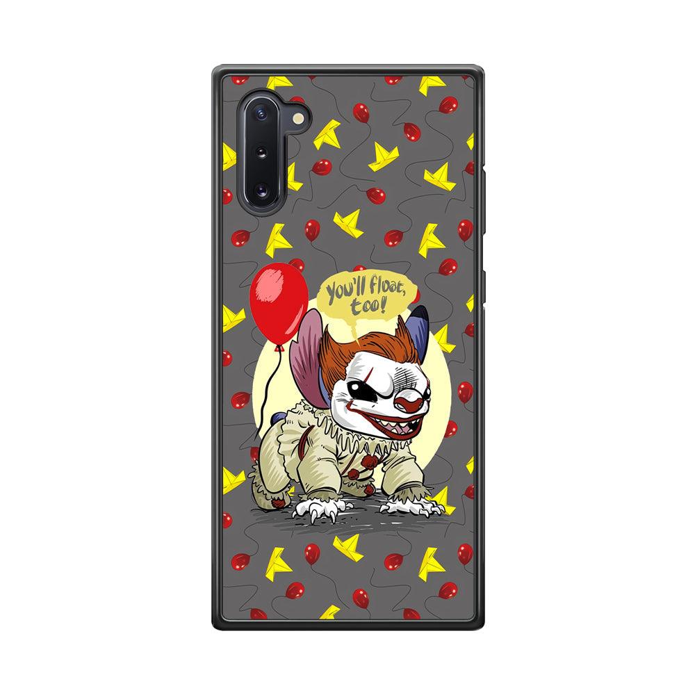 Stitch Pennywise Form Cover Samsung Galaxy Note 10 Case-Rubber Black (2D Case)-Oxvistore