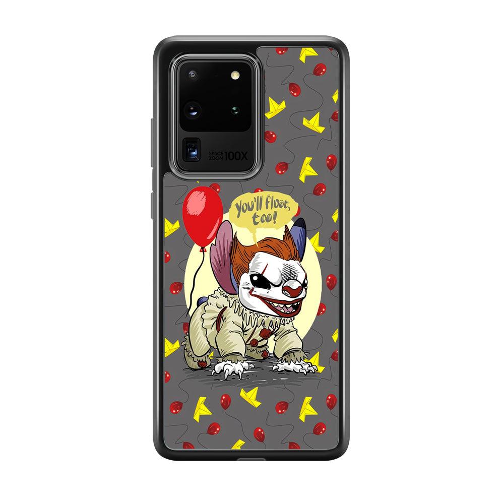 Stitch Pennywise Form Cover Samsung Galaxy S20 Ultra Case-Rubber Black (2D Case)-Oxvistore