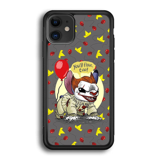 Stitch Pennywise Form Cover iPhone 11 Case-Rubber Black (2D Case)-Oxvistore