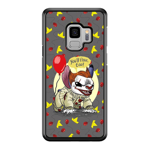 Stitch Pennywise Form Cover Samsung Galaxy S9 Case-Rubber Black (2D Case)-Oxvistore