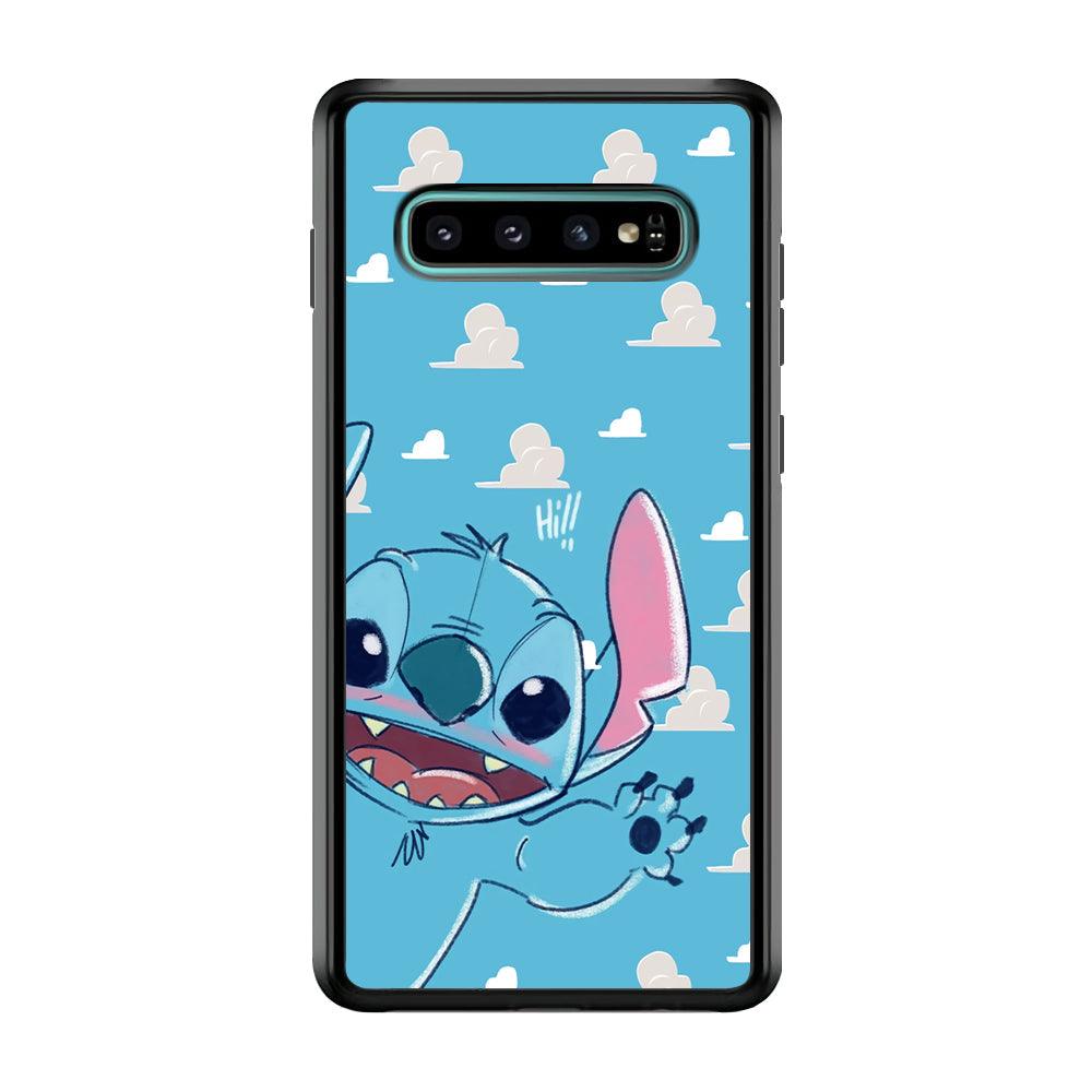 Stitch Say Hii on Me Samsung Galaxy S10 Case-Oxvistore