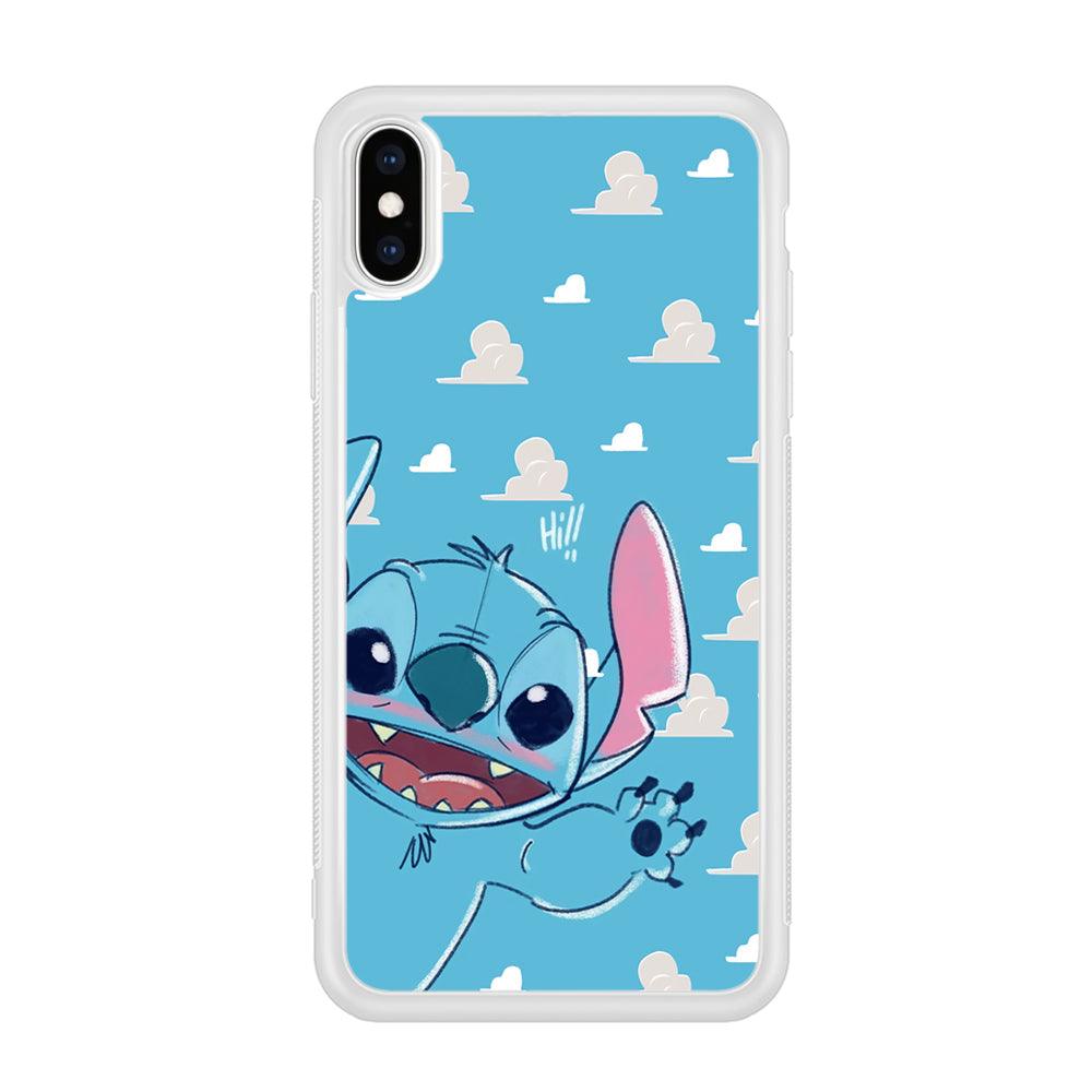 Stitch Say Hii on Me iPhone Xs Max Case-Oxvistore