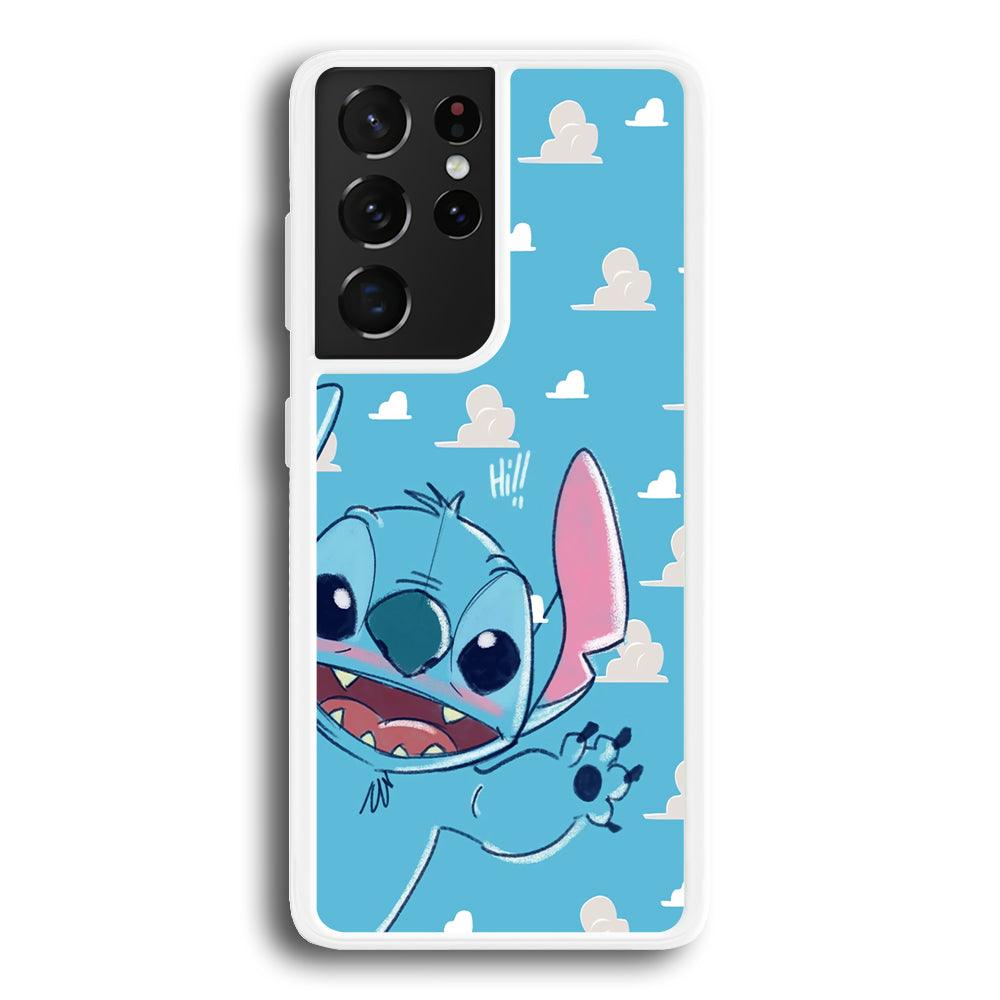 Stitch Say Hii on Me Samsung Galaxy S21 Ultra Case-Oxvistore