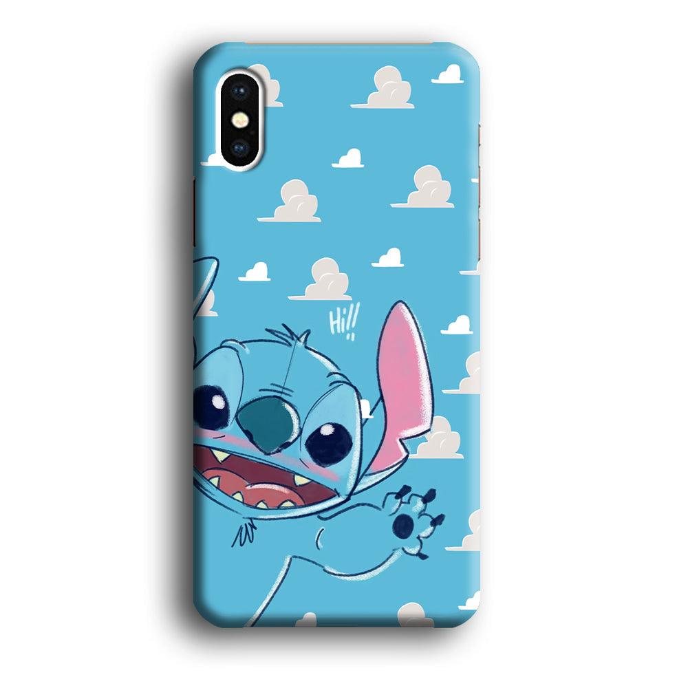 Stitch Say Hii on Me iPhone Xs Max Case-Oxvistore