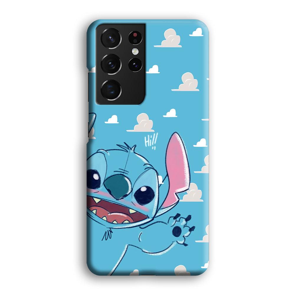 Stitch Say Hii on Me Samsung Galaxy S21 Ultra Case-Oxvistore