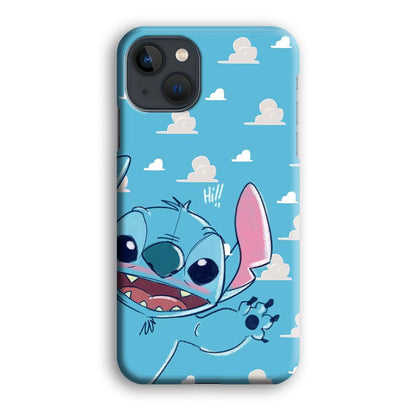 Stitch Say Hii on Me iPhone 14 Plus Case-Oxvistore