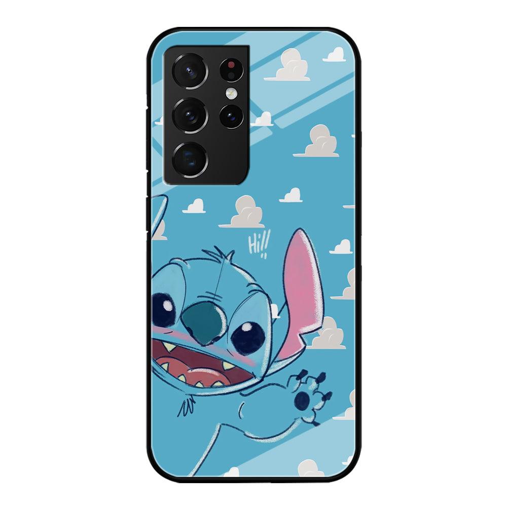 Stitch Say Hii on Me Samsung Galaxy S21 Ultra Case-Oxvistore