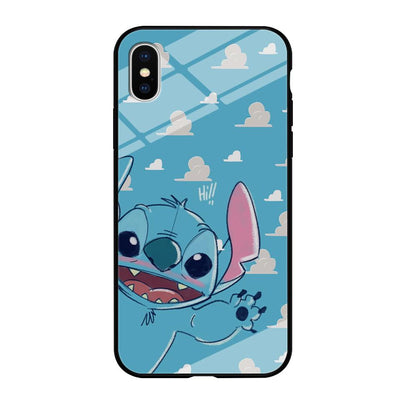 Stitch Say Hii on Me iPhone Xs Max Case-Oxvistore