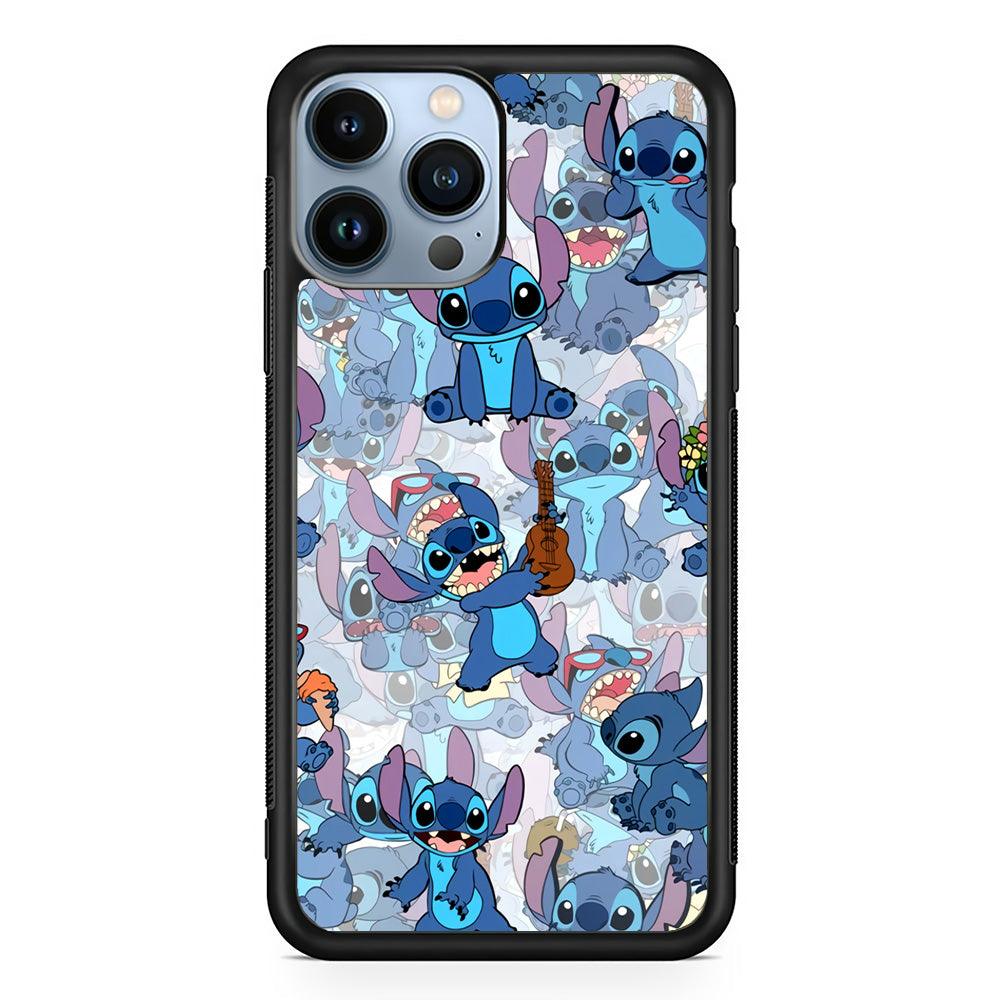 Stitch Shadow Clones iPhone 13 Pro Max Case-Rubber Black (2D Case)-Oxvistore