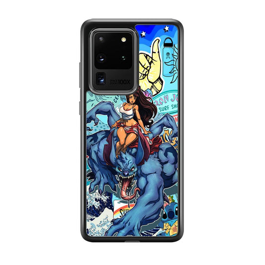 Stitch The Adult Mode Samsung Galaxy S20 Ultra Case-Rubber Black (2D Case)-Oxvistore