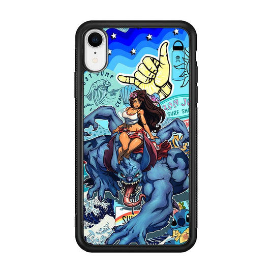 Stitch The Adult Mode iPhone XR Case-Rubber Black (2D Case)-Oxvistore