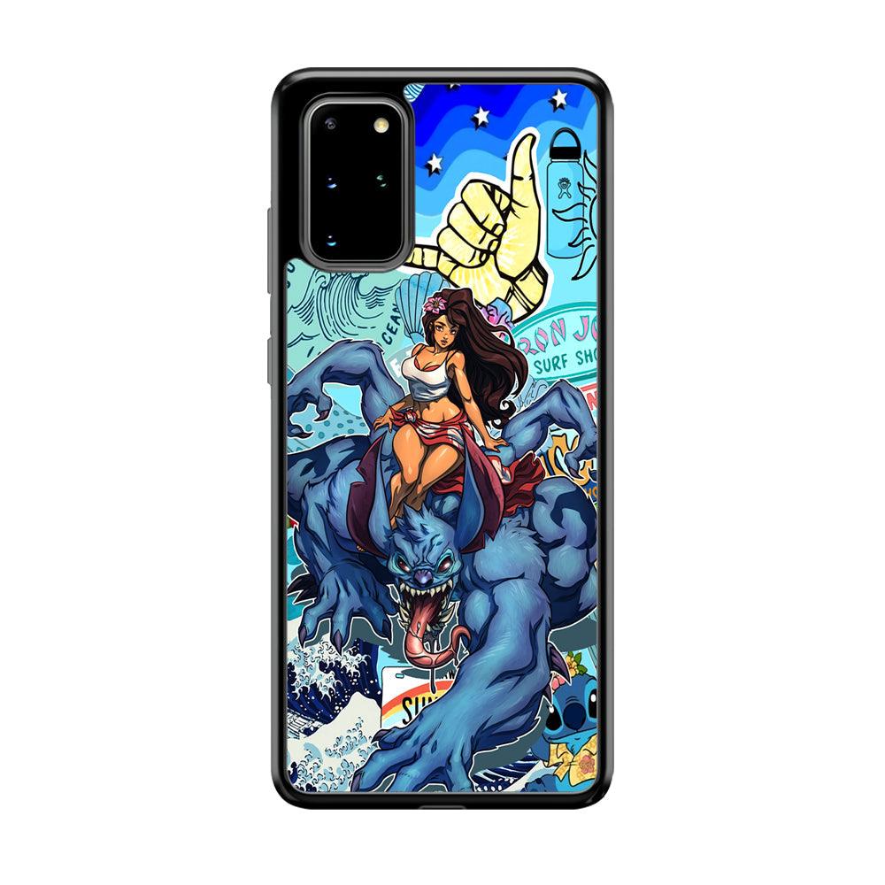 Stitch The Adult Mode Samsung Galaxy S20 Plus Case-Rubber Black (2D Case)-Oxvistore