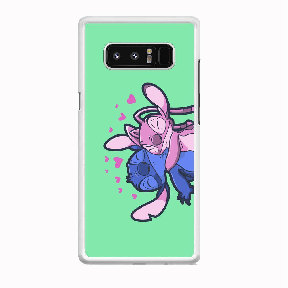 Stitch And Angel Huge Green Wallpaper Samsung Galaxy Note 8 Case-Oxvistore