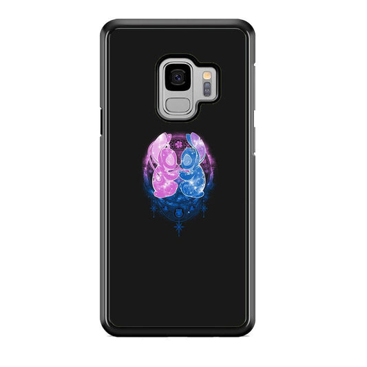 Stitch And Angel Yoga Style Samsung Galaxy S9 Case-Rubber Black (2D Case)-Oxvistore