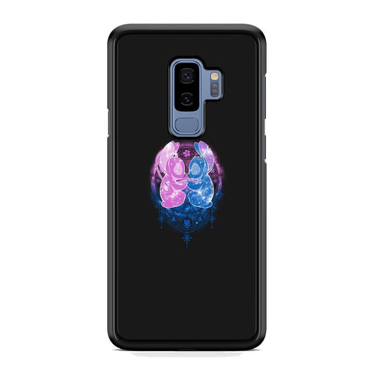 Stitch And Angel Yoga Style Samsung Galaxy S9 Plus Case-Rubber Black (2D Case)-Oxvistore