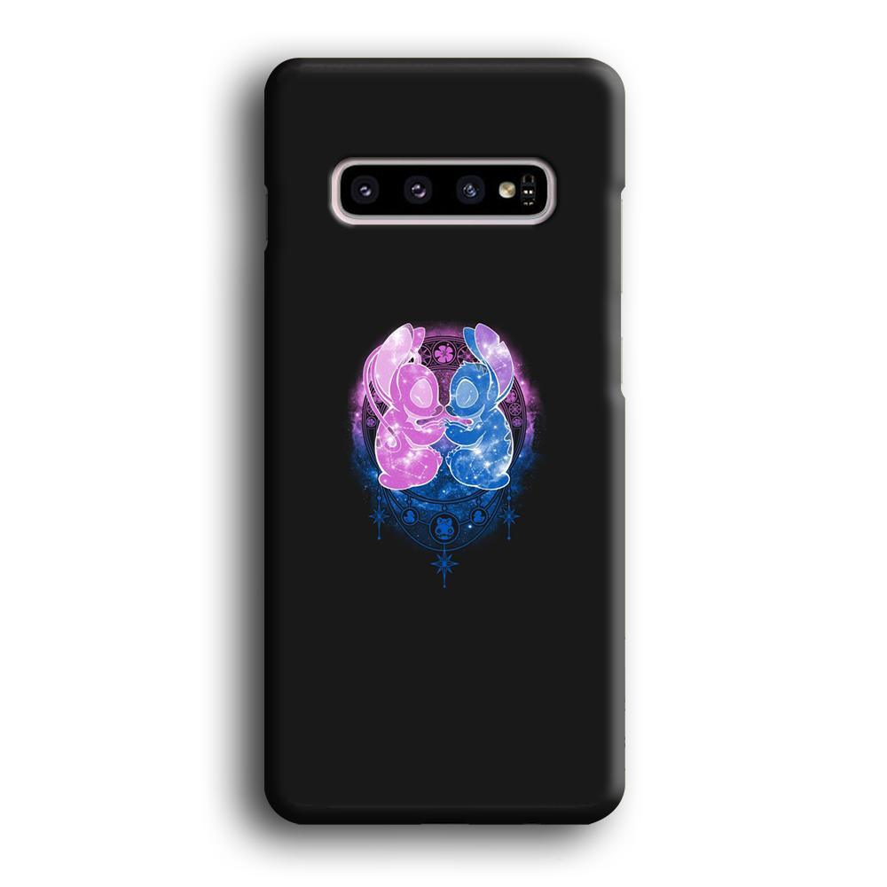 Stitch And Angel Yoga Style Samsung Galaxy S10 Case-Oxvistore