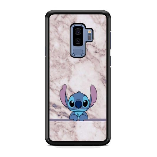 Stitch Marmer Wall Samsung Galaxy S9 Plus Case-Rubber Black (2D Case)-Oxvistore