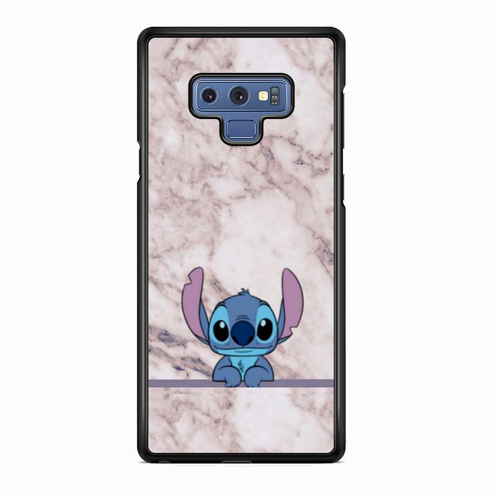 Stitch Marmer Wall Samsung Galaxy Note 9 Case-Rubber White (2D Case)-Oxvistore