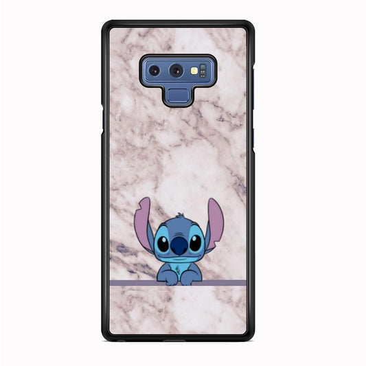 Stitch Marmer Wall Samsung Galaxy Note 9 Case-Rubber White (2D Case)-Oxvistore