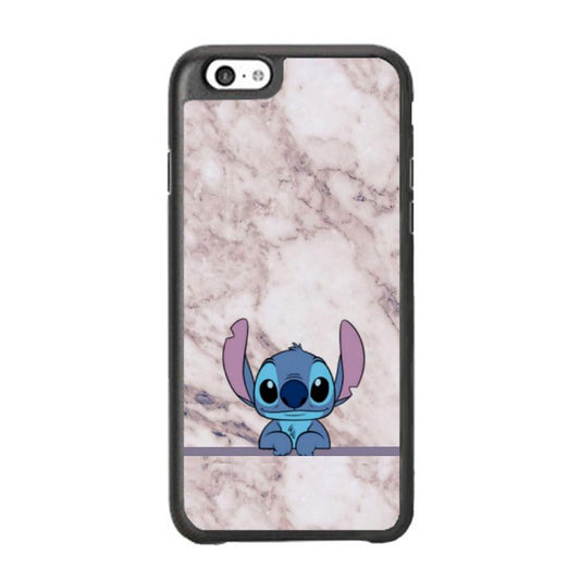 Stitch Marmer Wall iPhone 6 Plus | 6s Plus Case-Rubber White (2D Case)-Oxvistore