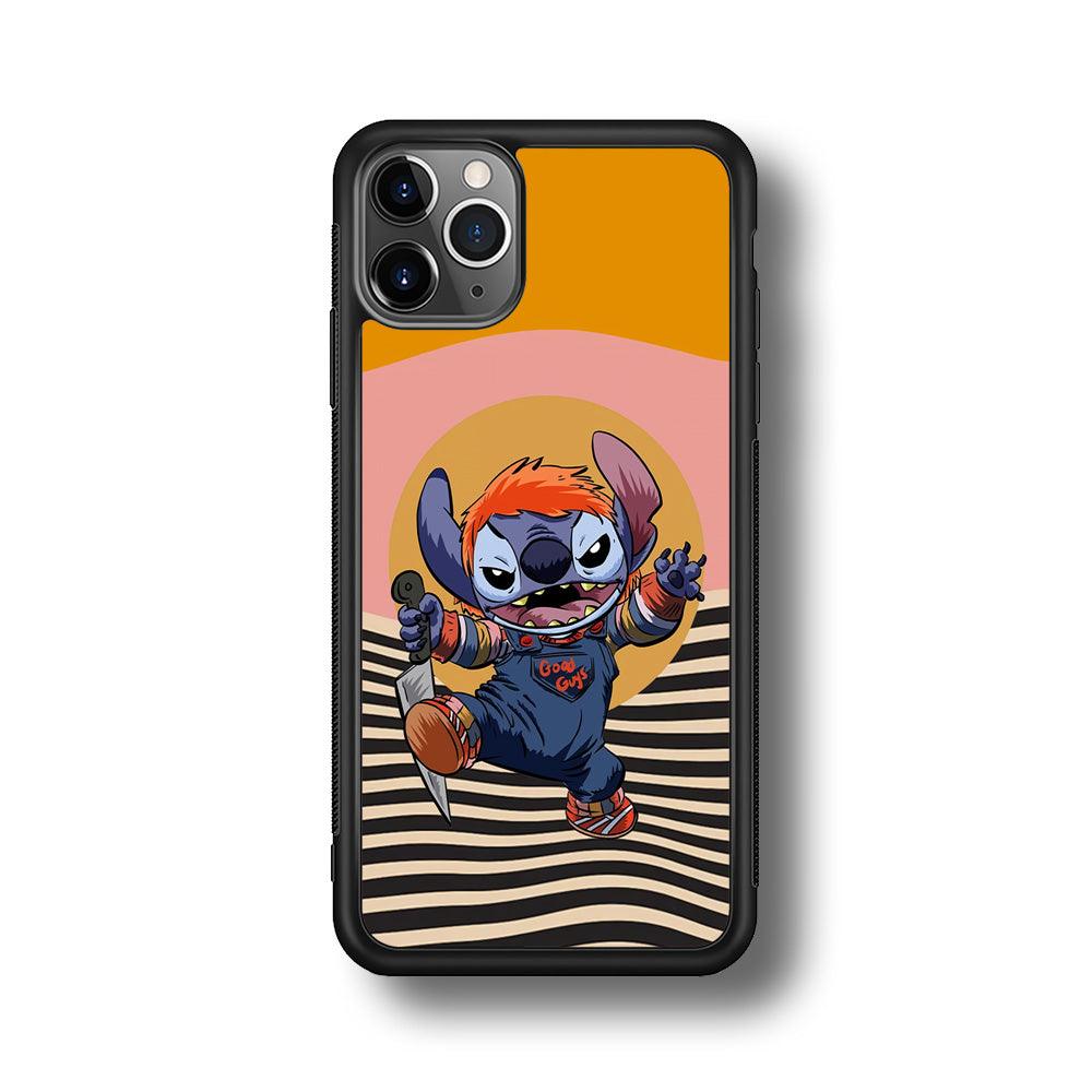 Stitch with Chucky Inside iPhone 11 Pro Max Case-Rubber Black (2D Case)-Oxvistore