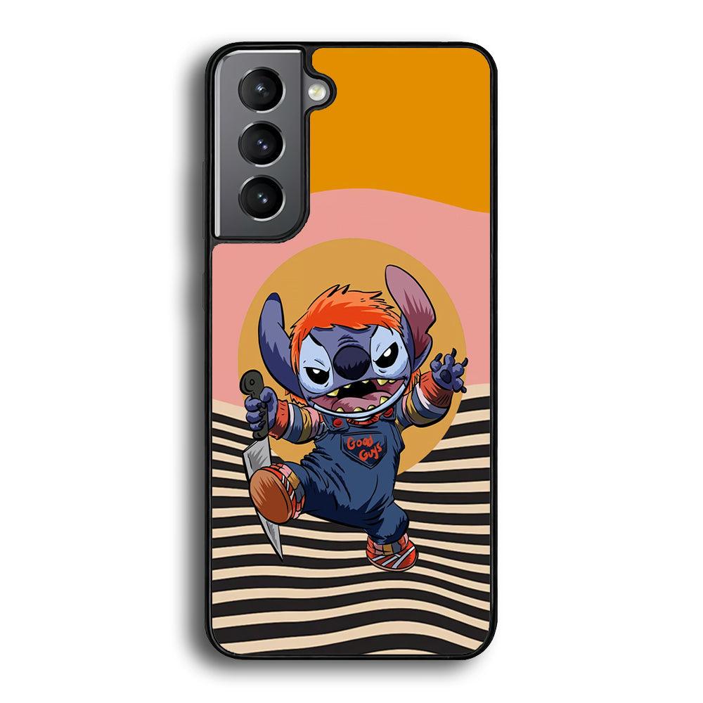Stitch with Chucky Inside Samsung Galaxy S24 Plus Case-Rubber Black (2D Case)-Oxvistore