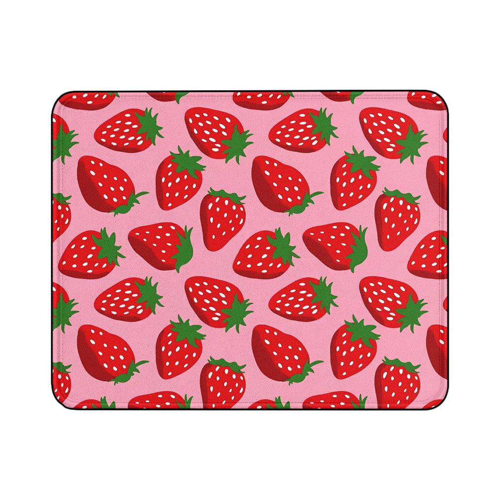 Strawberries Pattern Pink Mouse Pads-18x21 CM-Oxvistore
