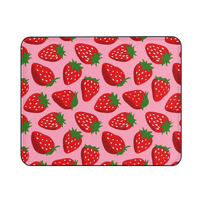 Strawberries Pattern Pink Mouse Pads-18x21 CM-Oxvistore
