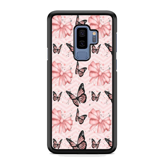 Strip Beauty Butterfly Samsung Galaxy S9 Plus Case-Rubber Black (2D Case)-Oxvistore