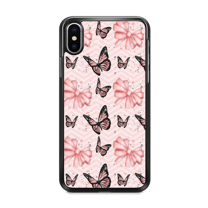 Strip Beauty Butterfly iPhone X Case-Oxvistore