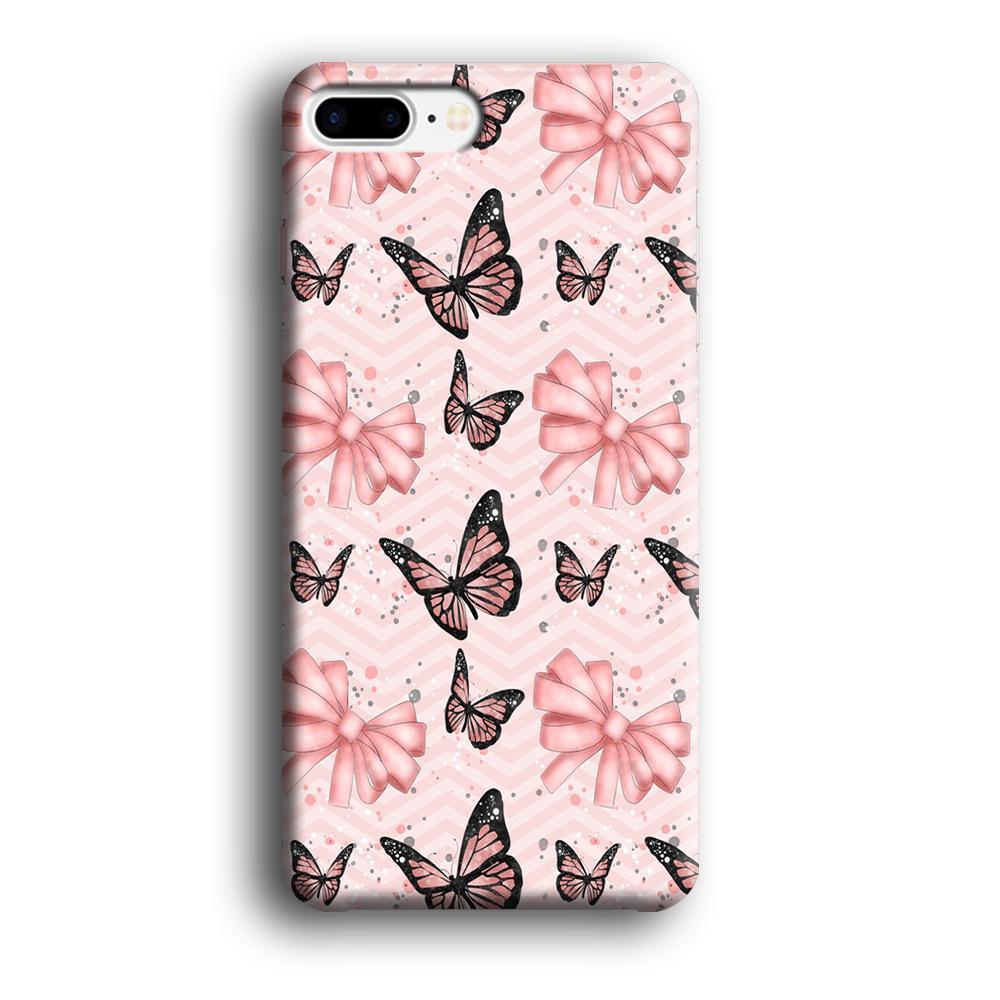 Strip Beauty Butterfly iPhone 8 Plus Case-Oxvistore