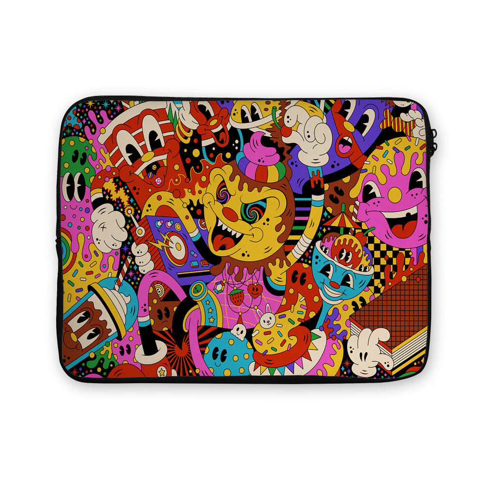 Sugar Rush Party Doodle Laptop Sleeve Protective Cover