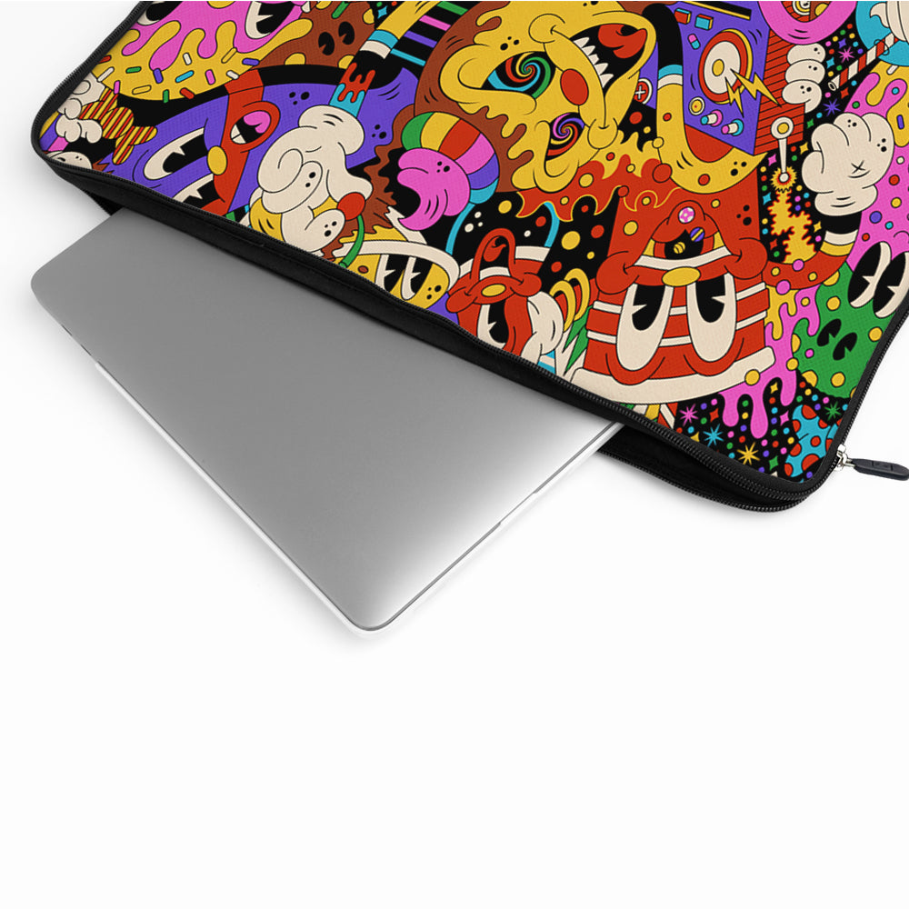 Sugar Rush Party Doodle Laptop Sleeve Protective Cover